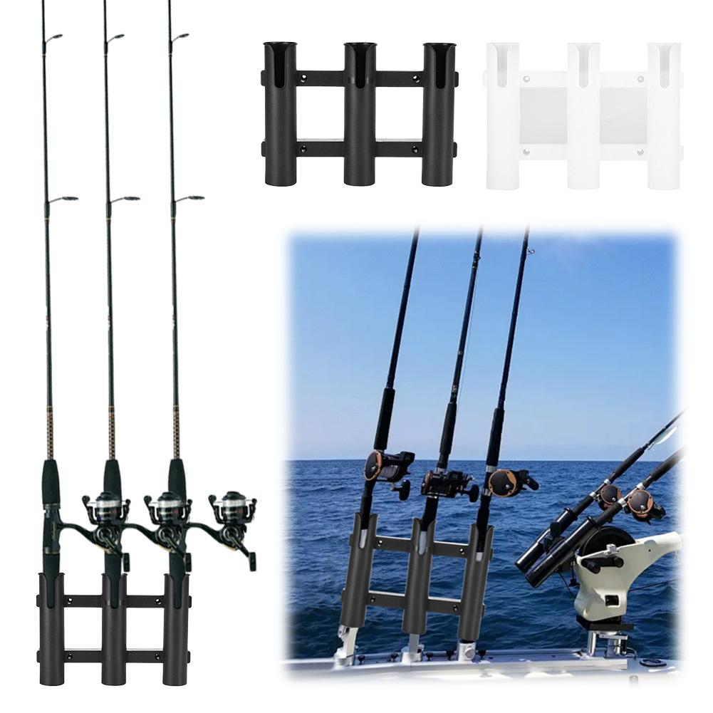 3 Tubes Link Fishing Rod Holder Bracket Fishing Pole Holder Boat Rod Holders for Boat Garage Cooler Trailer