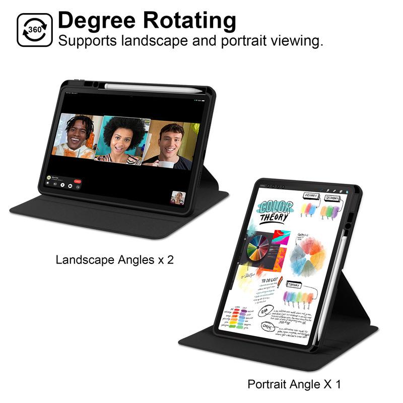 Compatible Huawei MatePad 11.5S Rotating Ultra-Thin Acrylic Leather Case with Pen Slot