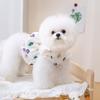 Dog Flower Decors Dress Walking Camp Pet Dress Dog Floral Skirt Dog Skirt