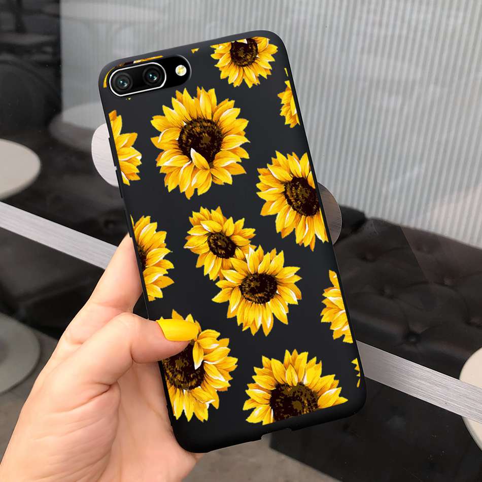 Pretty Girl Sunflower Case For Huawei Honor 10 Phone Case Soft Silicone TPU Back Cover For Honor 10 COL-L29 L19 Funda Honor10