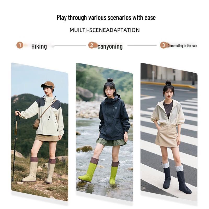 COFLYEE Waterproof High-Top Rain Shoe Covers