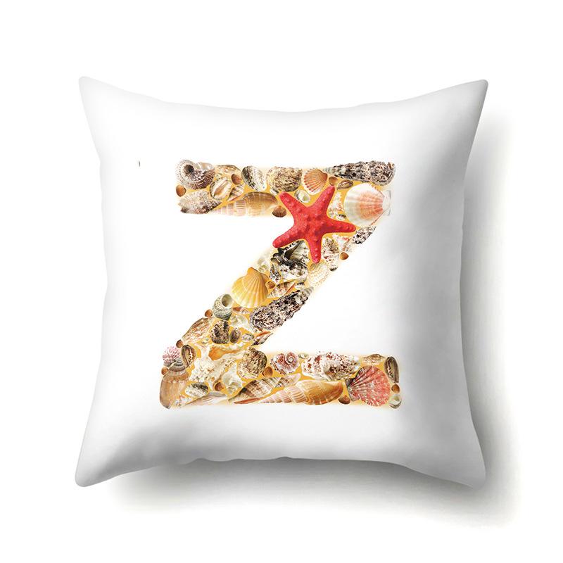 Polyester Pillowcase Automobile Decoration Home 26 English Letter Printed Pillowcase