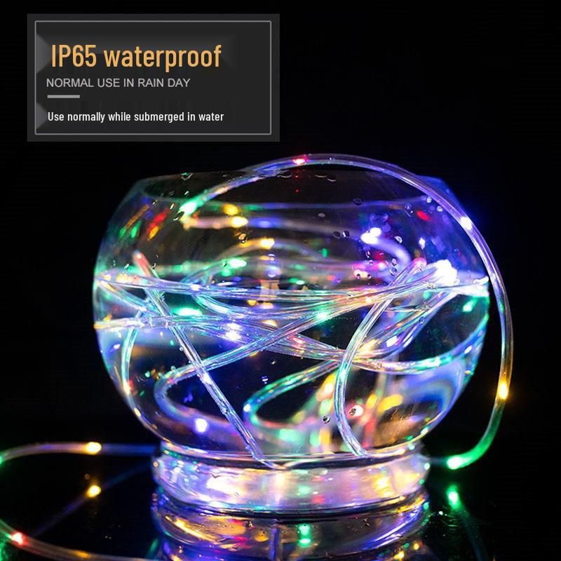 Waterproof Outdoor LED Solar Tube String Lights: Courtyard & Festival Decor