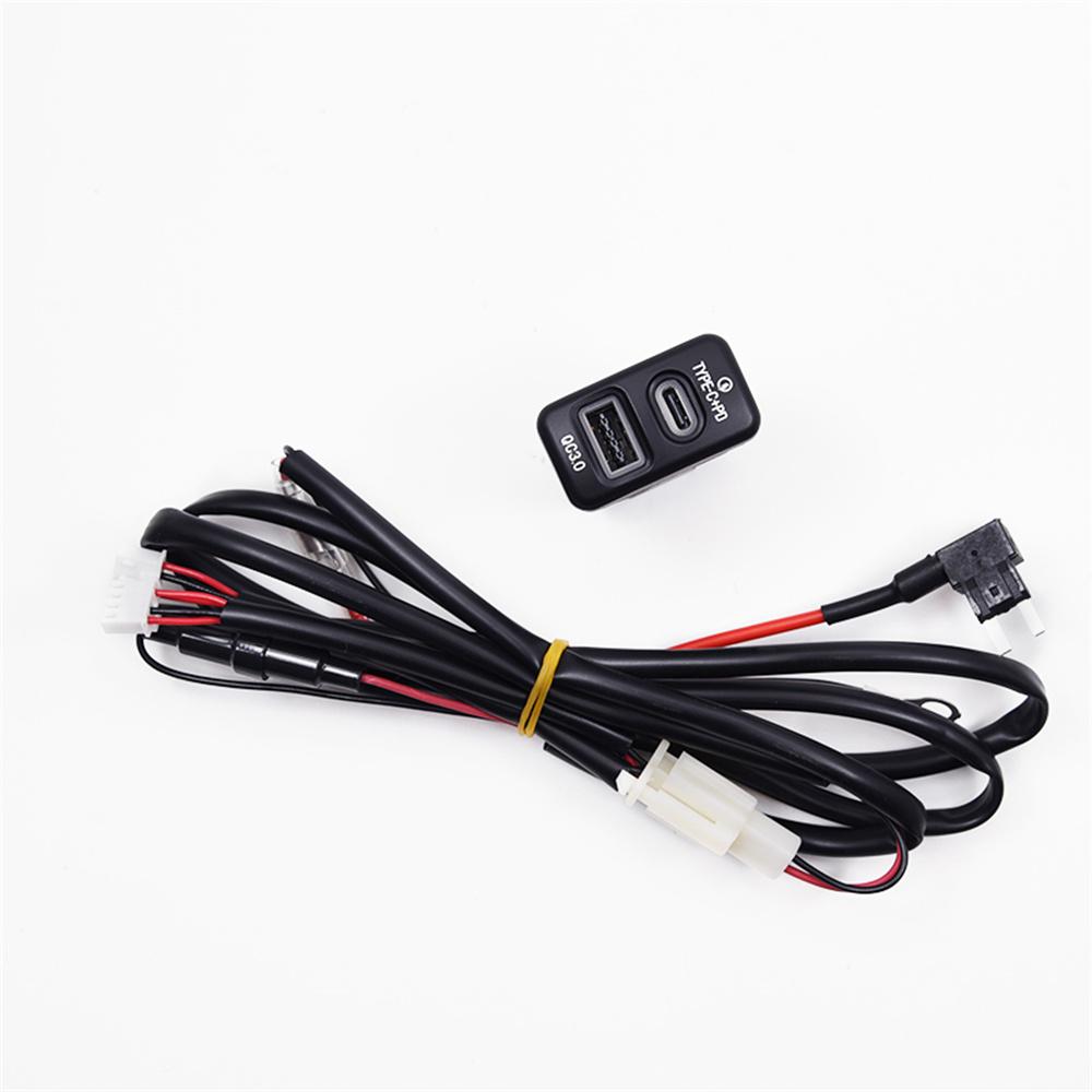 18W Car Charger Type-C+QC3.0 Fast Charging For Toyota Tacoma FJ Cruiser HILUX