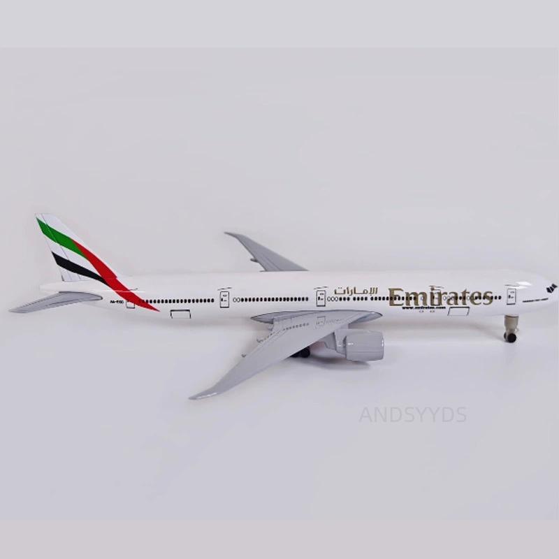 Diecast Aviation Emirates Airlines Airplane B777 Metal 20cm Alloy Aircraft 1:400 Scale With Landing Gear Plane Display Model