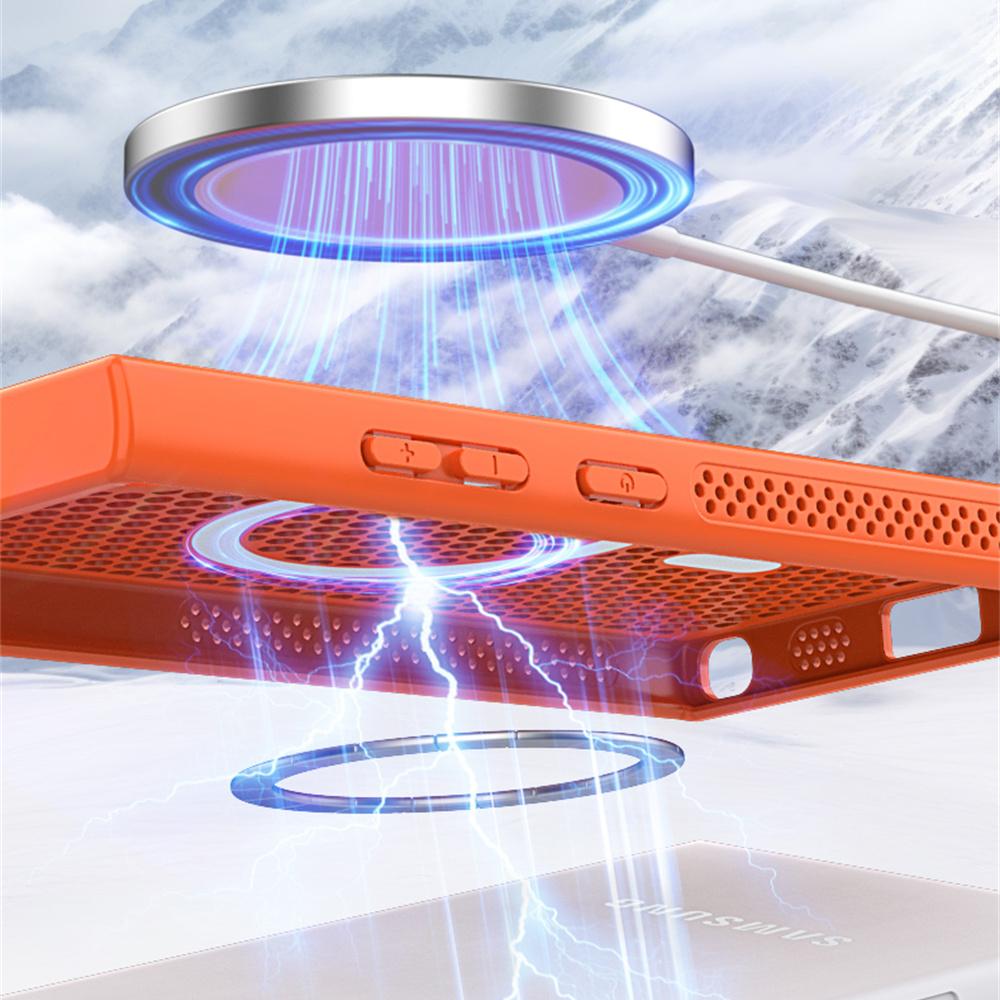 Magnetic For Magsafe Heat Dissipation Phone Case For Samsung S25 S24 S23 Ultra S22 Plus FE Luxury Shockproof Protection Cover