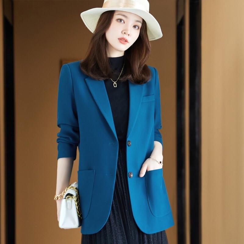 Dames Slim-Fit Blauwe Blazer