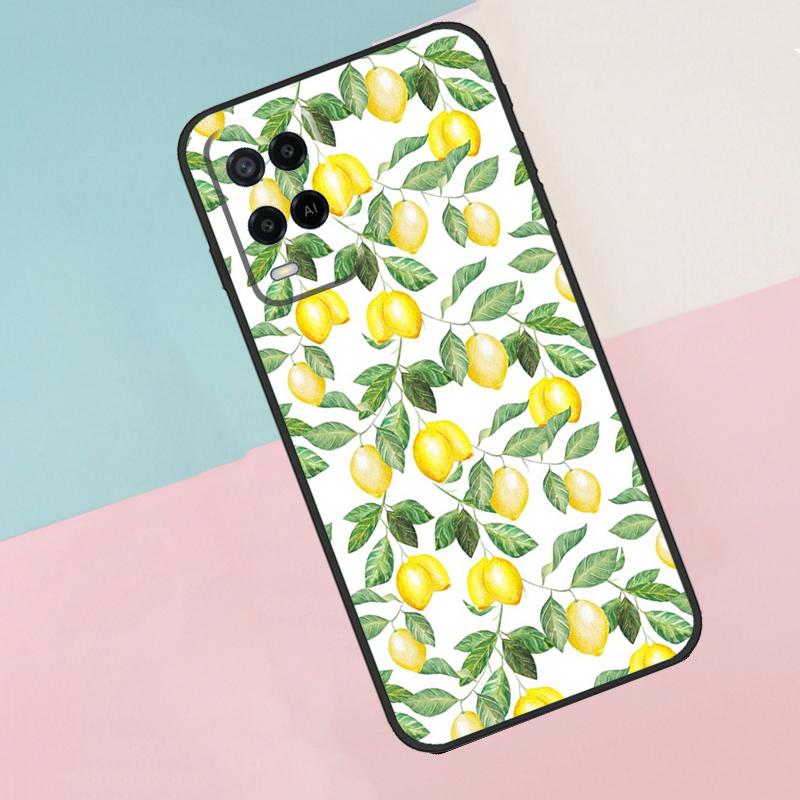 Summer Fruit Lemon For Oppo A74 A94 A54 A80 A78 A98 A40 A60 A18 A38 A58 A15 A17 A77 A57S A16 A76 A96 Phone Case