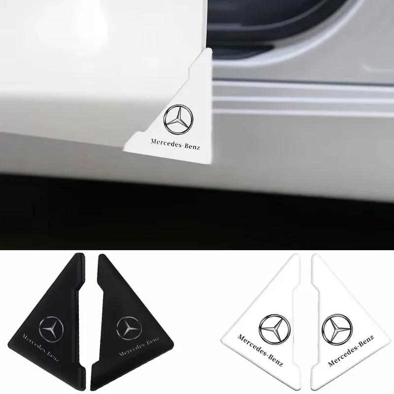 AABHZ1 2PCS for Mercedes Benz Car Door Edge Buffer Cover Anti-collision Sticker W176 W177 W204 W205 W210 W211 W212 W213 GLA GLK ML GL