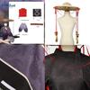 Original Genshin Impact Schwarz Haupt-Cosplay-Kostüm Set Polyesterstoff Spiel-Thema Charaktere)