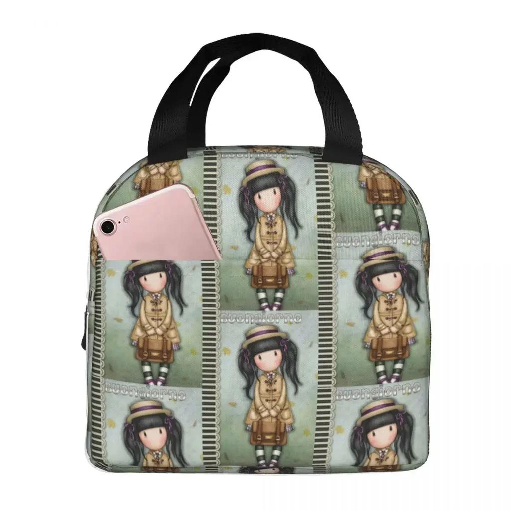 Girls Gorjuss Insulated Lunch Bag for Women Office Cooler Thermal Food Box Tote Portable Lunch Boxes Container