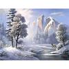 Huacan Full Square Diamond Painting Landscape Diamond Embroidery Snow Scene Picture Rhinestone Mosaic Painting
