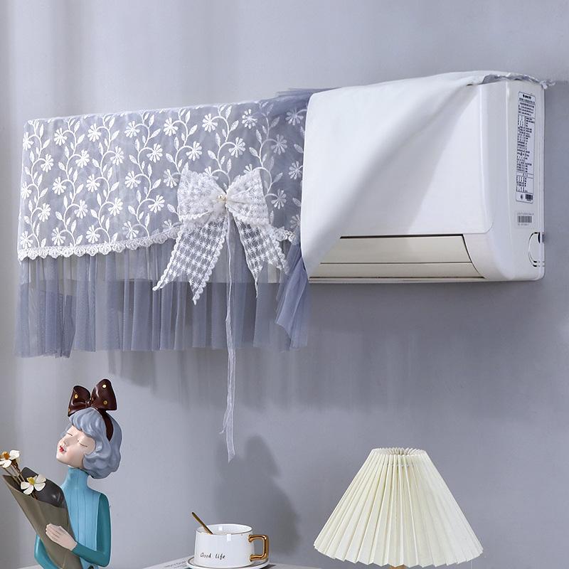 1pc Conditioner Cover Prevent Direct Blowing Bow-Tie Windshield Curtain Hanging Air Dust-proof