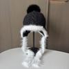 Autumn and winter atmosphere warm plush knitted hat female ins blogger fashion age-reducing ear protector wool hat