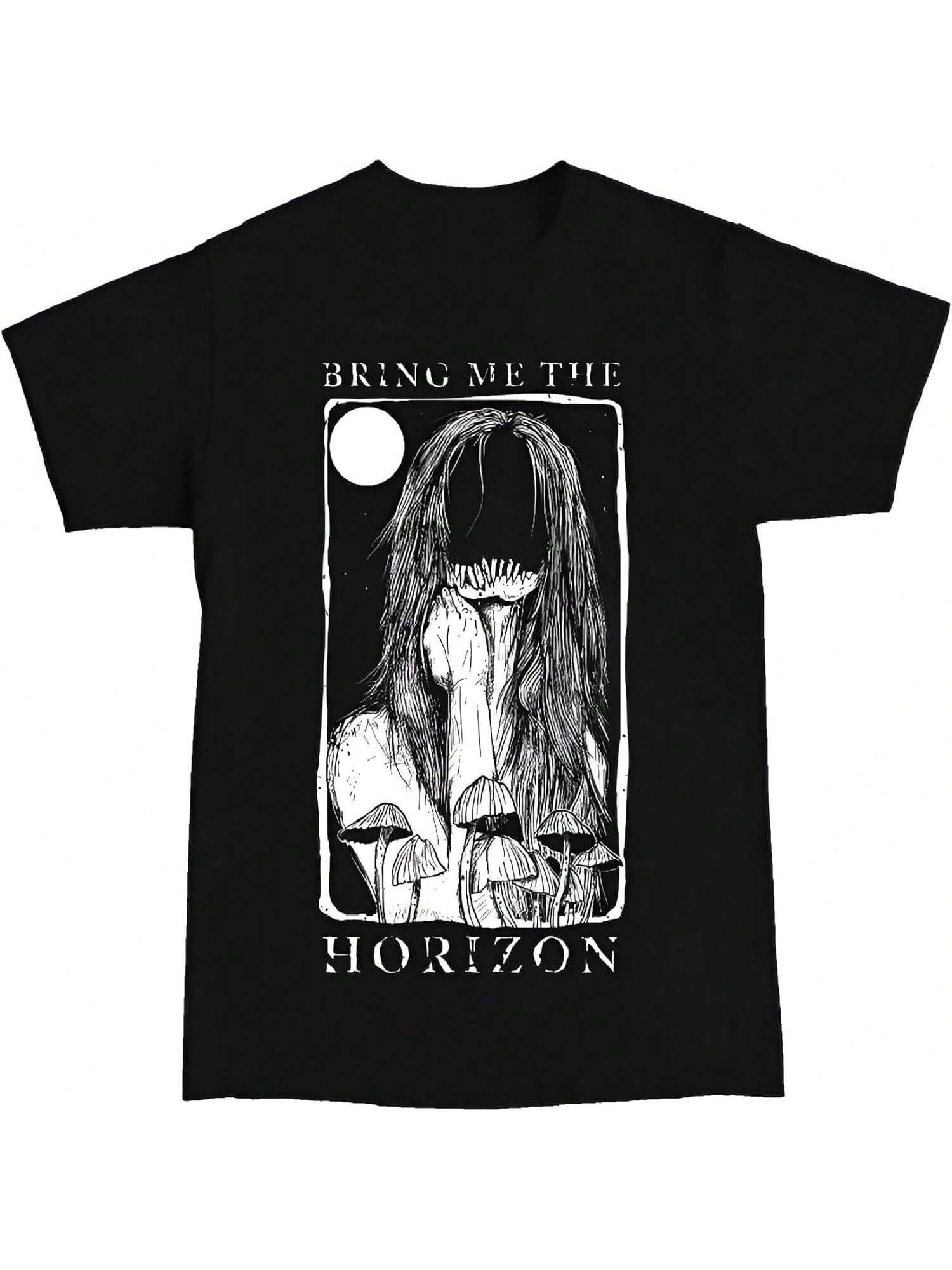 

Bring Me The Horizon Women s Pure Cotton TShirt, HighQuality Pure Cotton Print, Durable And Fashionable Casual Wear. A Unique Gothic Design Featuring XXXXXL чёрный