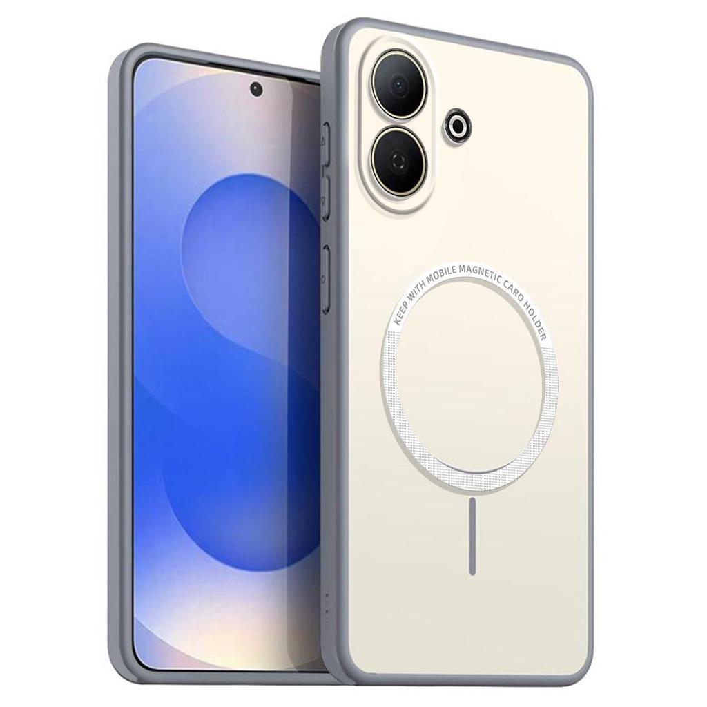 Матовый Полупрозрачный Магнитный Чехол для Телефона Vivo V60 Lite 4G/5G Мягкая Силиконовая Накладка