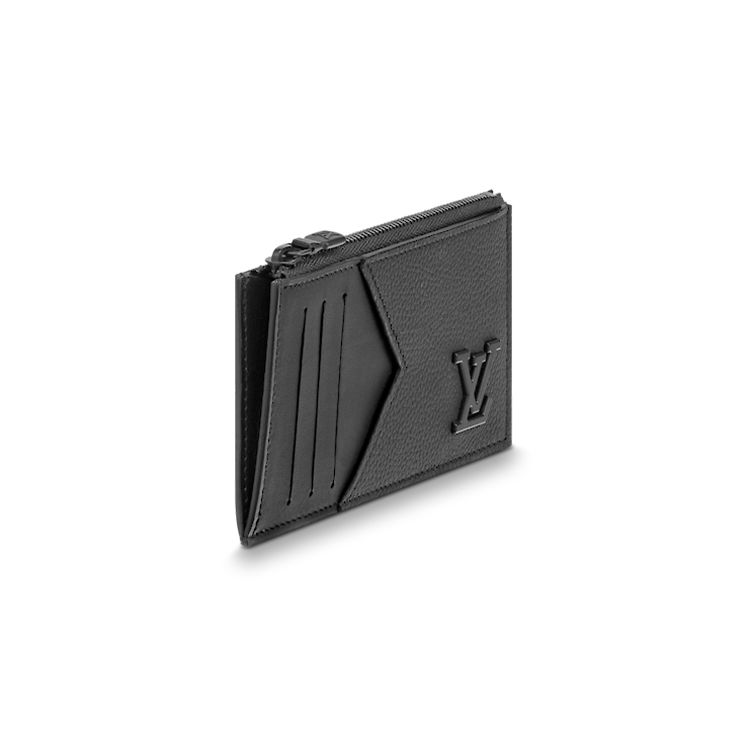 Louis Vuitton Letter Logo Zipper Wallet With Four Card Slots Men Wallets Black M82068