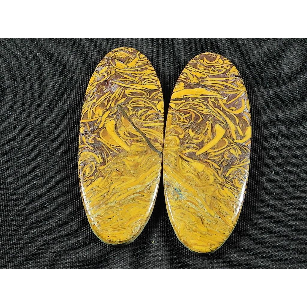 15X37X03 MM Mariam Jasper Oval Shape Matched Earring Pair Loose Gemstone SK-4683