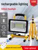 Super Bright Waterproof Rechargeable Outdoor Floodlight for Construction, Camping, and Emergency Use