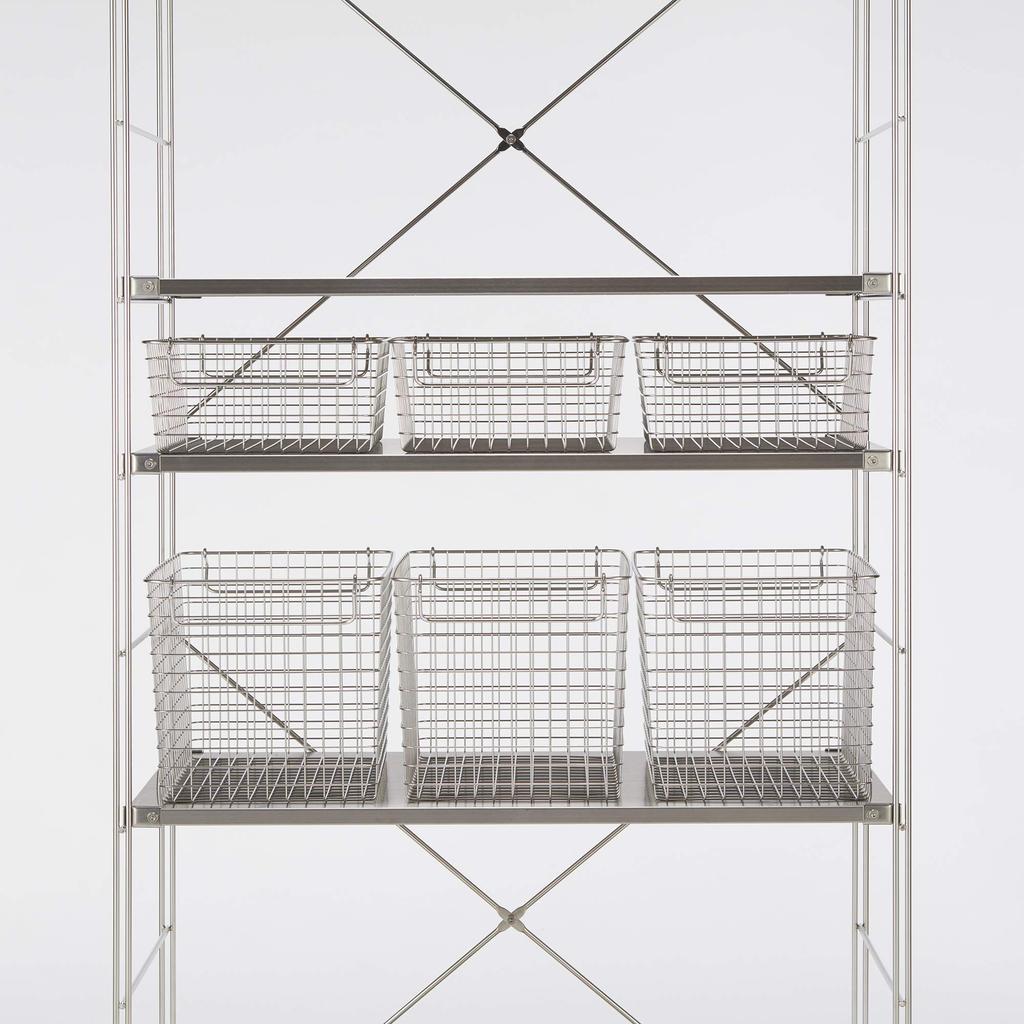 MUJI Καλάθι από Ανοξείδωτο Ατσάλι 37cm Π x 26cm Β x 24cm Καλάθι 5, Περίπου. H, 44831502,