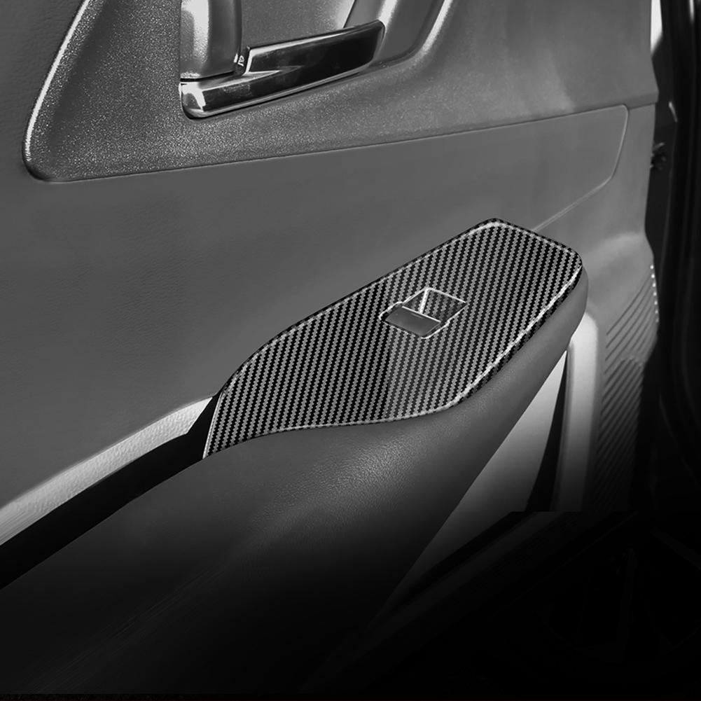 RHD For Toyota Prius 60 Series 2023 2024 Interior Car Carbon Fiber Window Glass Lift Button Switch Cover Trim Door Armrest Panel