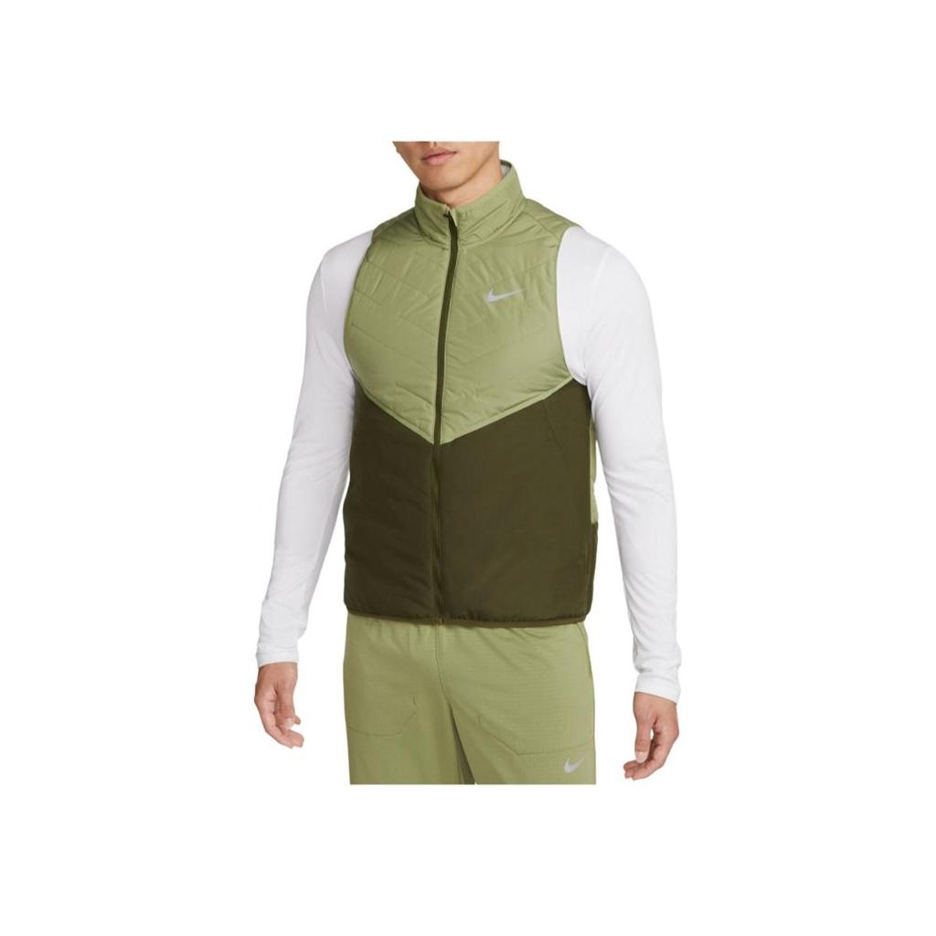 Nike Colorblock Stand Collar Zippered Slim Fit Sleeveless Vest Unisex Outerwear Green DD5648-334