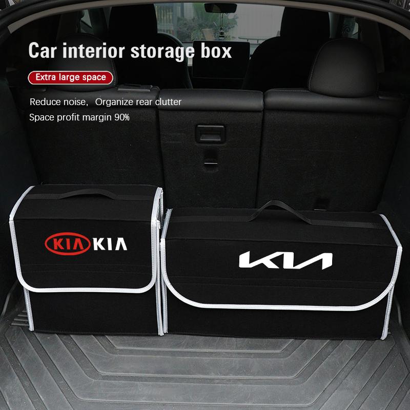AEF1 Car Trunk Organizer Box Large Capacity Folding Storage Bag For KIA K3 Sportage Carnival K5 Seltos Pegas KX1 EV5 Sonet EV6 K4 EV3
