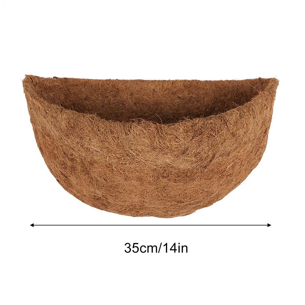 25/30/35/41cmNatural Coco Fiber Planter Liner, Breathable Replacement Insert for Hanging Basket, Garden Flower Pot Coir Liners