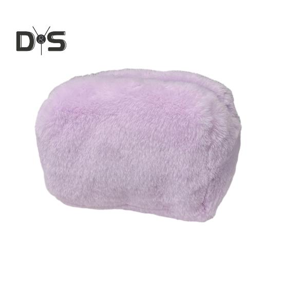 

Однотонная плюшевая косметичка большой вместимости на молнии, портативная, многофункциональная, женская, для девочек, для путешествий, органайзер-косметичка для губной помады и туалетных принадлежностей