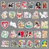 Retro Cartoon Stickers: 66 Cute, Waterproof Designs for Journals, Phones, Cases, and Luggage.