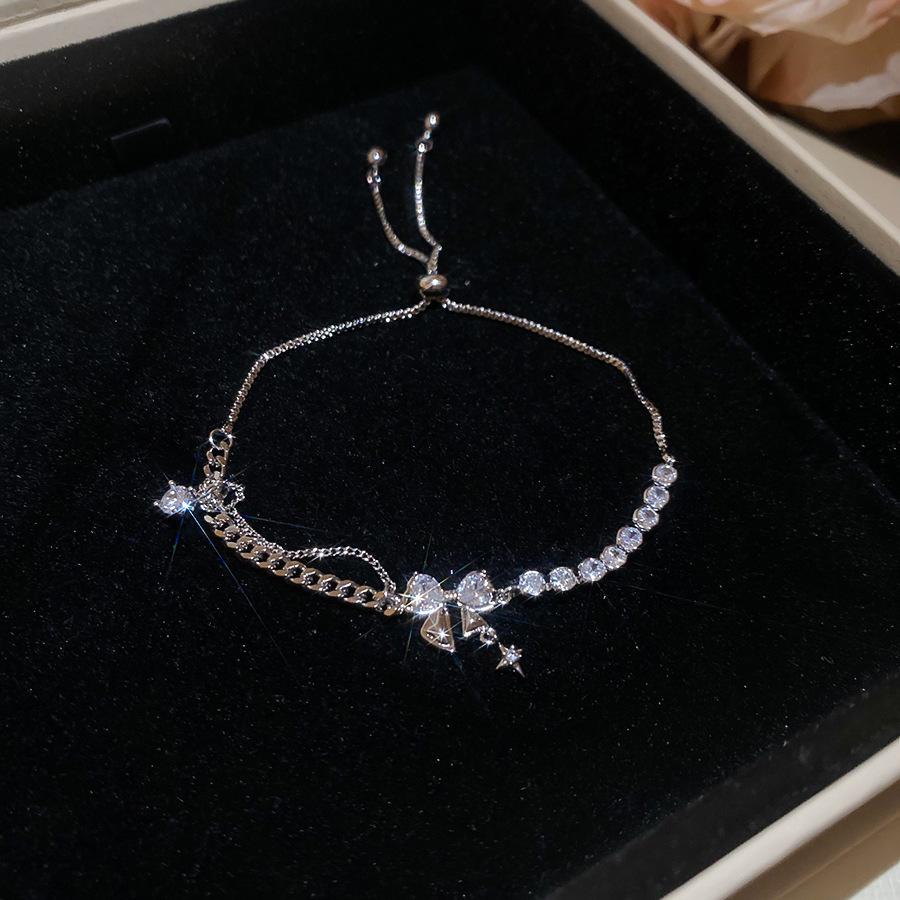 Europe and the United States Hot-selling Color Oval Love Zircon Bracelet Light Luxury Bracelet Personalized Jewelry Women