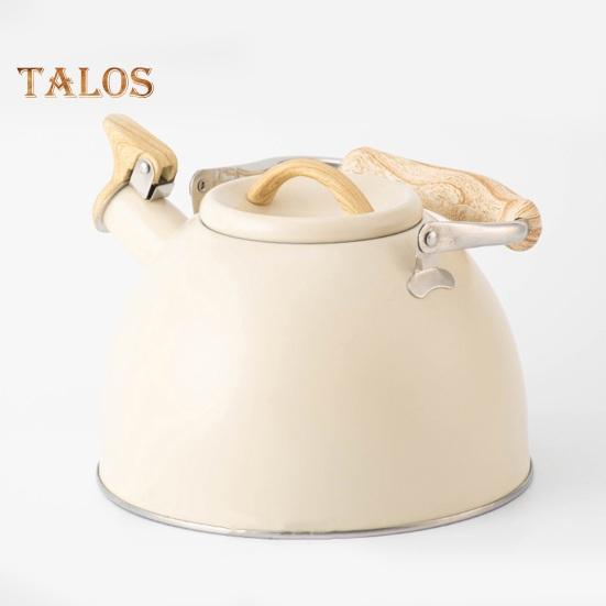 3L Whistling Tea Kettle with Heat-proof Foldable Handle Large Capacity Food Grade Teapot Kitchen Supplies