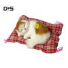 Mom&Me Sleeping Cat Plush Stuffed Toy Press Simulation Sound Animal Doll Kids Gift