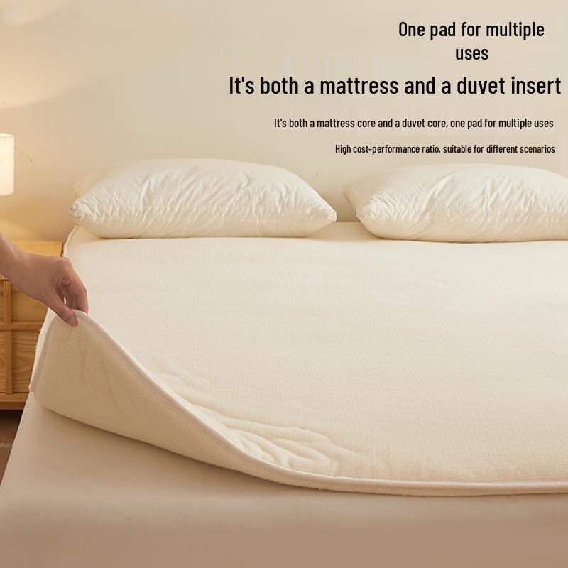 Thickened Soft Cotton Wadding Mattress Pad for Student Dorm Single Bed or Floor