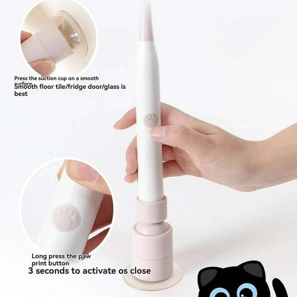 Switchable Butterfly Pattern Cat Teasing Stick Interactive Toy Automatic Cat Teaser 360° Swivel with Suction Cup Cat Teaser Toys