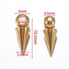 10PCS Stainless Steel Cone Charms Pendants Retro Spike Beads Charms Pendants for Women Man Hoop Earring Jewelry Making Supplies