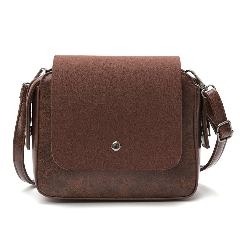 Женская сумочка из матовой натуральной кожи коричневый — фото 3