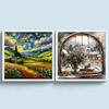 Full Embroidery Eco-cotton Thread 14CT Printed Scenery Cross Stitch Kit Art