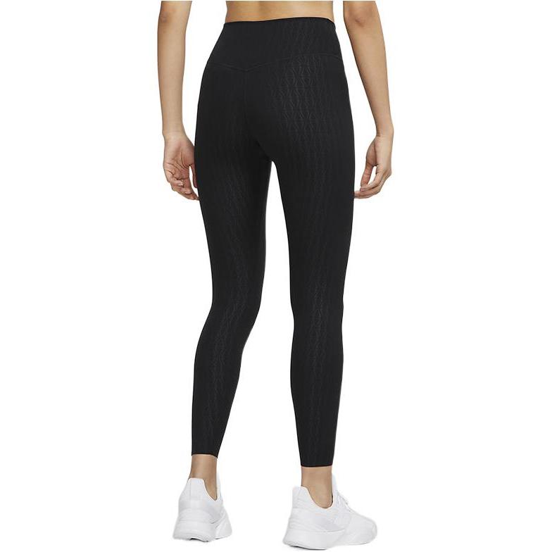 Nike Dri-Fit One Luxe Printed Mid-Rise Tight Fitness Pants Women Bottoms Black DM7261-010