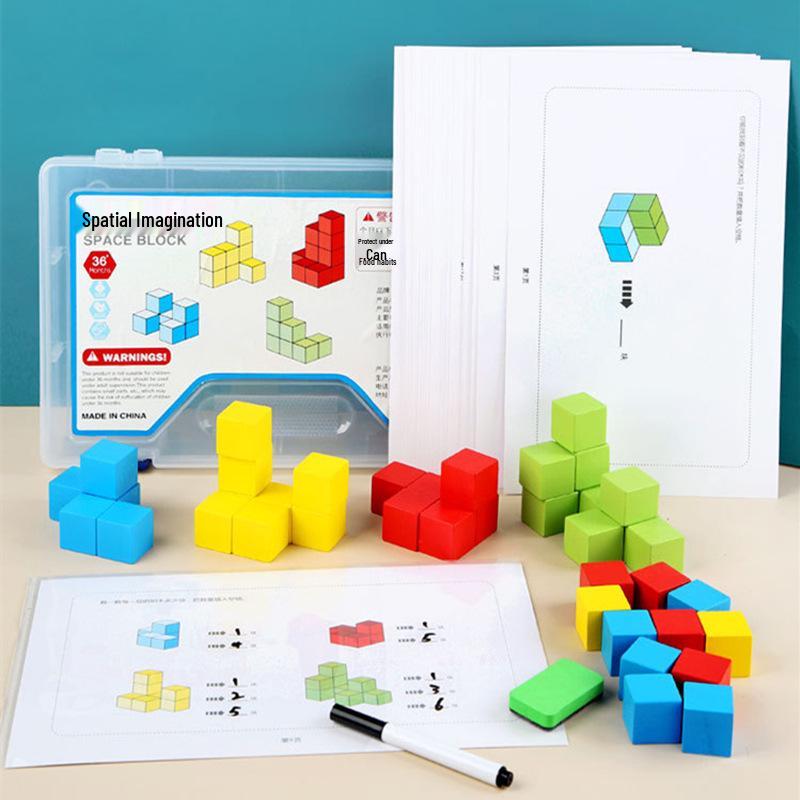 Cubic Blocks: Early Education & Spatial Thinking Toy for Kids - Enhance Imagination & Math Skills