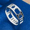 1 Piece of 925 Sterling Silver 5-10 Exquisite Letter Hollow Ring, Fashionable Women's Wedding Gift, Jewelry Accessories