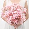 Branche de cerisier artificiel de 40 cm Fleur de simulation en soie pour décoration de vase de pièce de maison DIY Décoration de mariage Bouquet de mariée