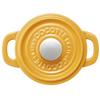 Skater IH Compatible Cocotte Oven Pumpkin 12cm Pot, Two-handed Pot, Cooking, Iron, Enameled, Yellow, INCT12N-A