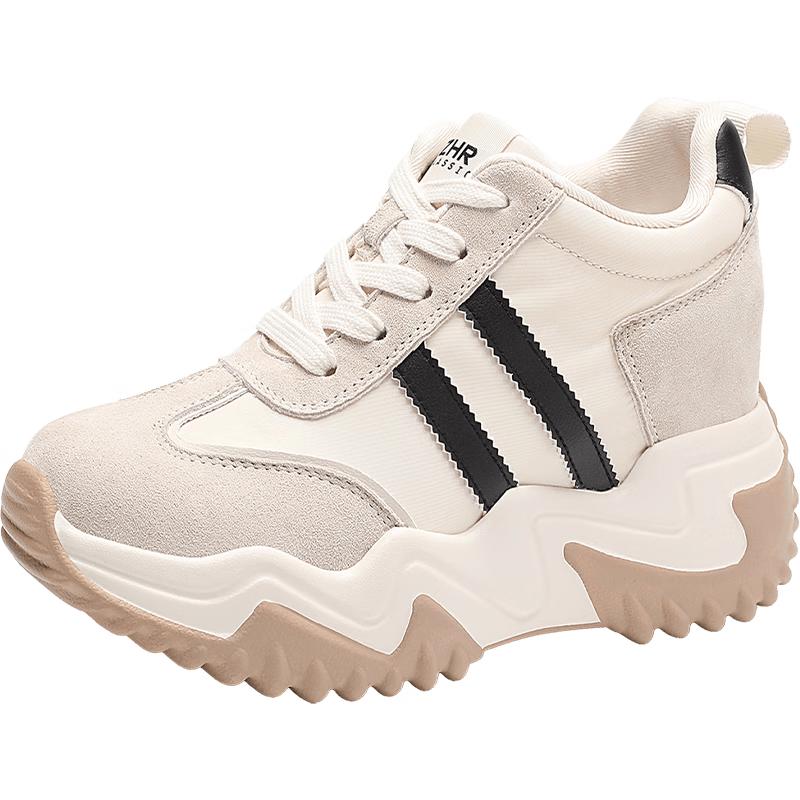 ZHR KS99 Women s Retro Chunky Platform Sneakers with 8CM Internal Lift EU 36