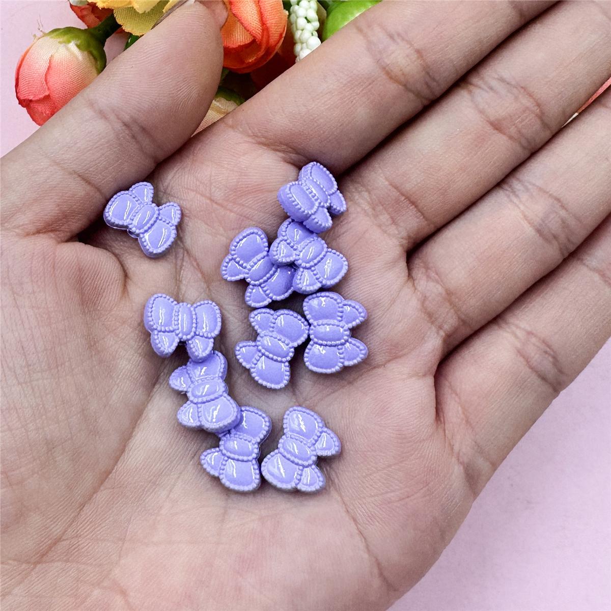 

10cps 9,5 * 11,4 мм макарон цветной сплав капельное масло прямое отверстие бант бусины ожерелье браслет телефон чехол DIY ювелирные изделия материал аксессуары фиолетовый