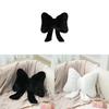 Modern Minimalist Black Bowknot Plush Sofa Cushion With Pp Cotton For Living Room Decor