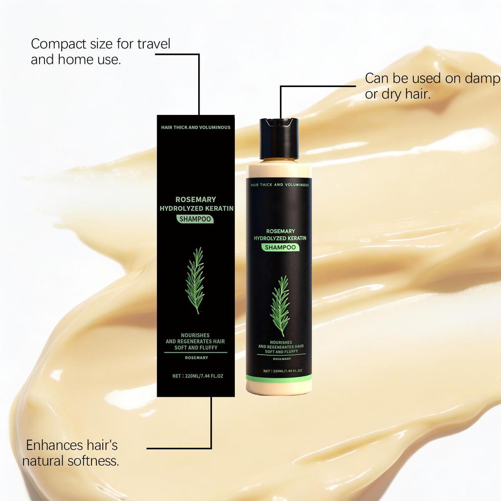 Rosemary Hair Growth & Anti-Baldness Shampoo - Deeply Nourishes, Repairs Split Ends, Soothes Scalp & Fights Dandruff.