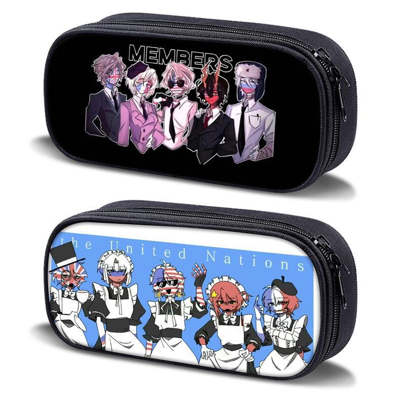 UN Fünf Ständige Mitglieder Countryhumans Federmäppchen - Große Kapazität zur Aufbewahrung für Schüler