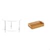 Acrylic Round Side Table End Storage Basket Woven Handmade Bread Tray with Handles for Dining