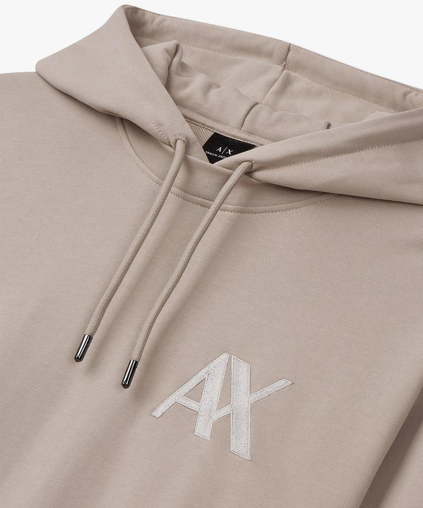 Armani Exchange Men'S Embroidered Logo Stretch Hoodie Sweatshirt_Beige A414331016